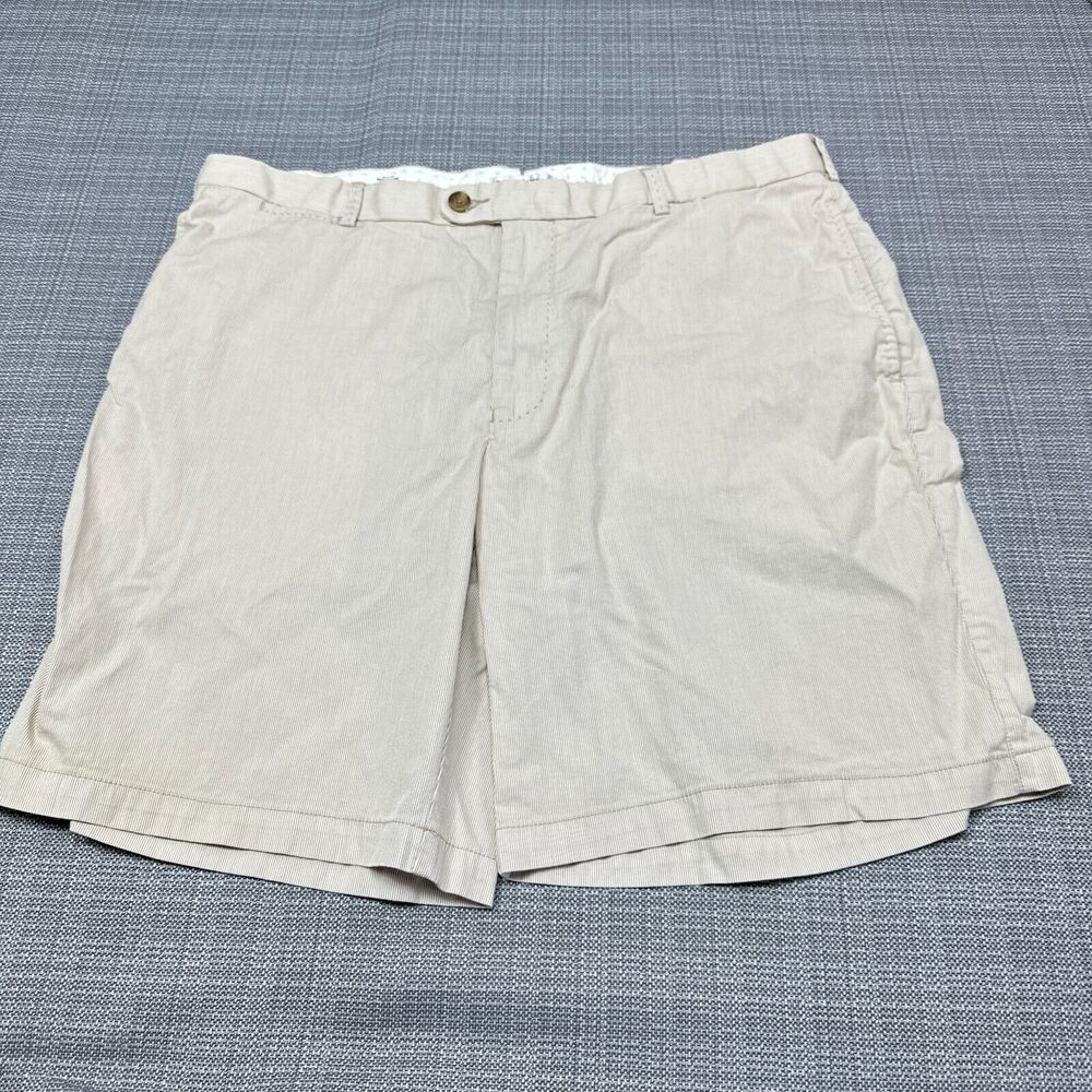 Peter Millar Shorts Mens 38x9 Tan Micro Striped Stretch Golf‎ Casual Chino